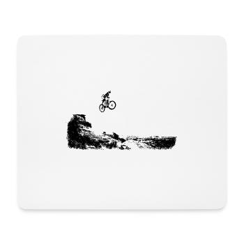 Mountainbike - Mousepad (Querformat) - Weiß - Vorne