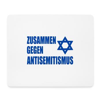 zusammen gegen antisemitismus - Mousepad (Querformat) - Weiß - Vorne