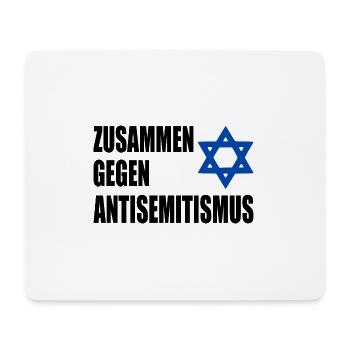 zusammen gegen antisemitismus - Mousepad (Querformat) - Weiß - Vorne