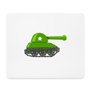 Panzer Comic - Mousepad (Querformat) - Weiß - Vorne