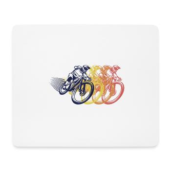 Cycling Cycling Cyclists Colorful Cycling - Mouse Pad (horizontal) - white - Front