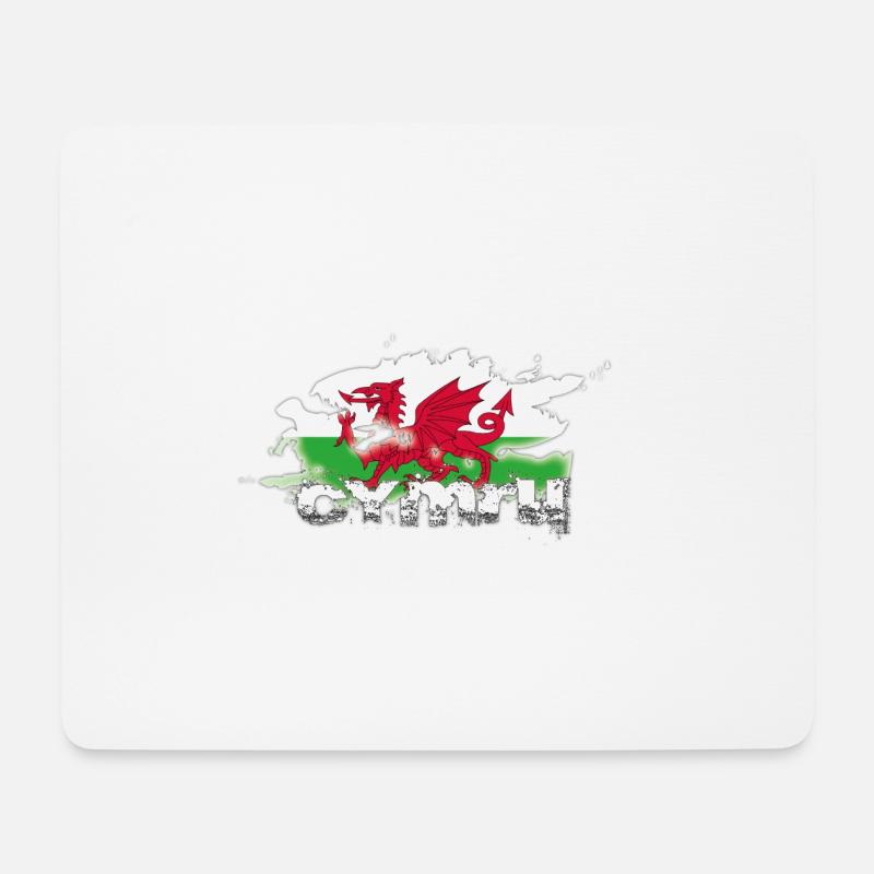 Wales Fanartikel - Mousepad (Querformat) - Weiß