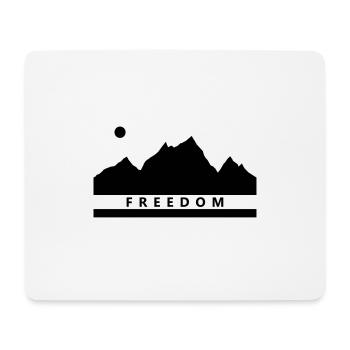 Freedom in the mountains - Mouse Pad (horizontal) - white - Front