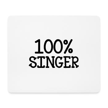 100% Singer - Mousepad (Querformat) - Weiß - Vorne