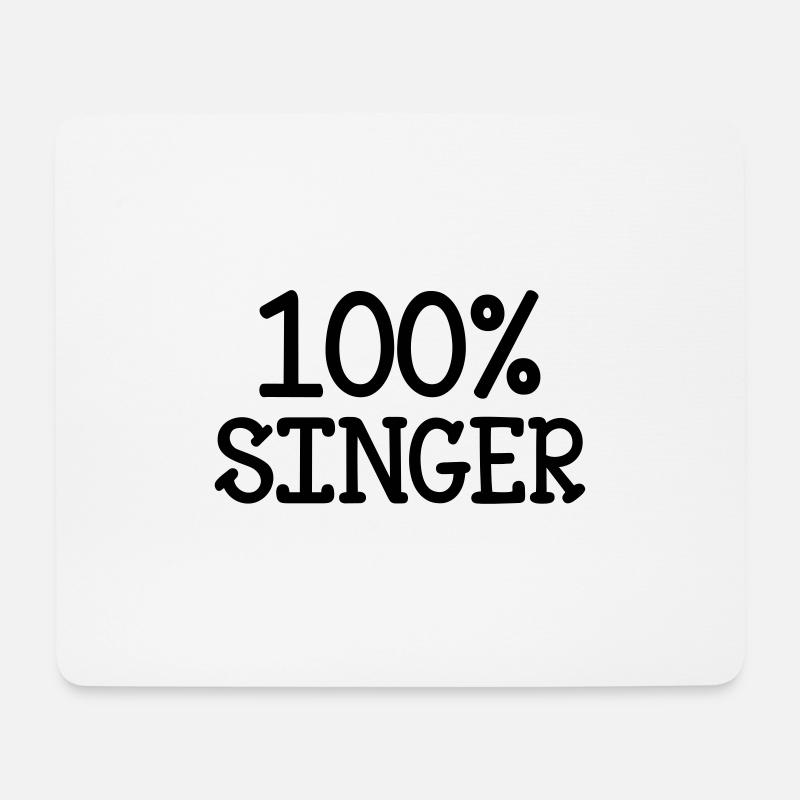 100% Singer - Mousepad (Querformat) - Weiß