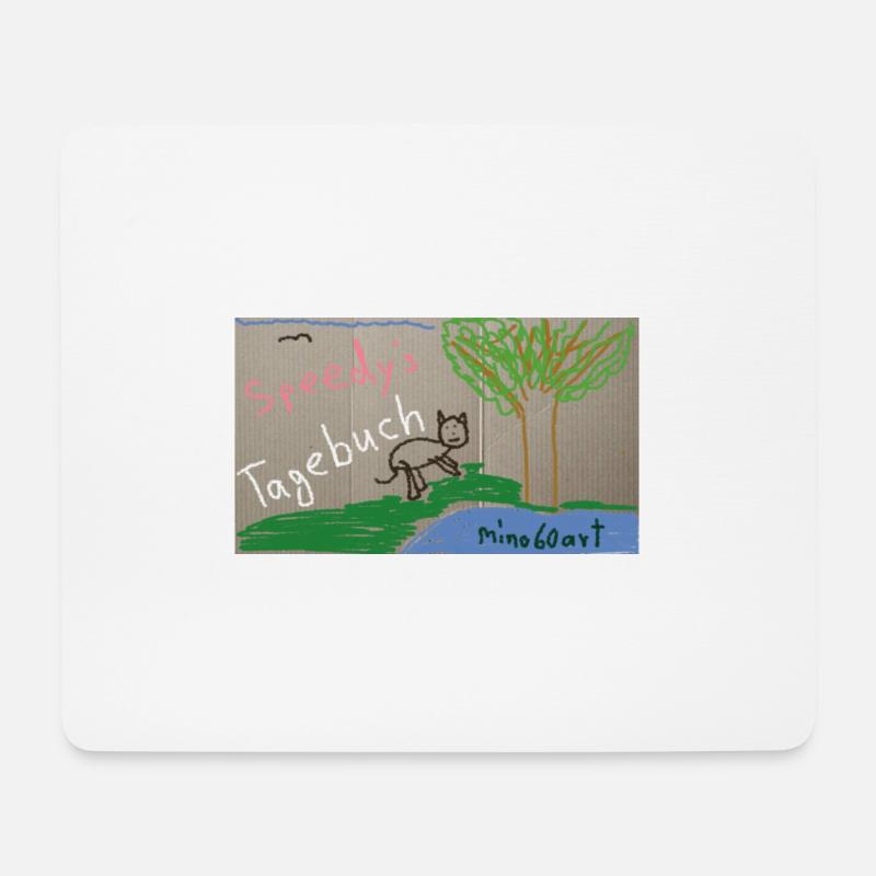 Speedy's Tagebuch - Mousepad (Querformat) - Weiß