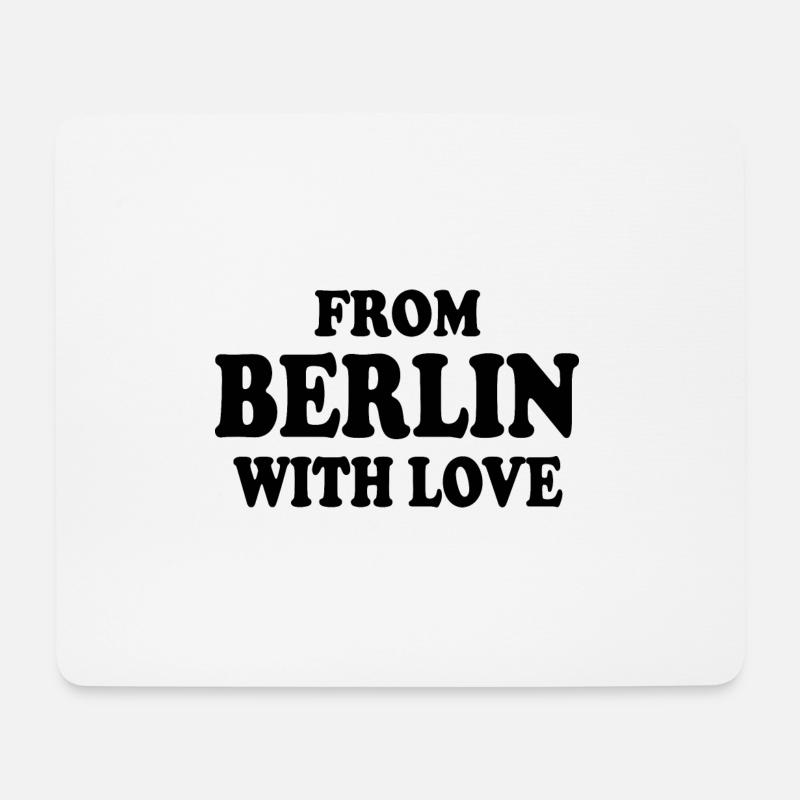 From berlin with love - Mousepad (Querformat) - Weiß