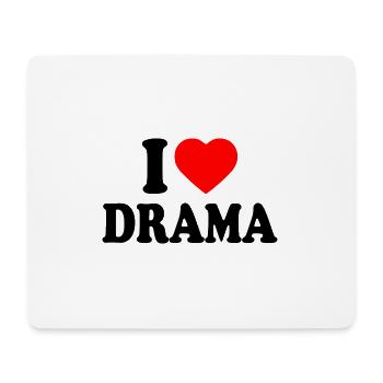 I love drama - Tapis de souris (format paysage) - blanc - Devant