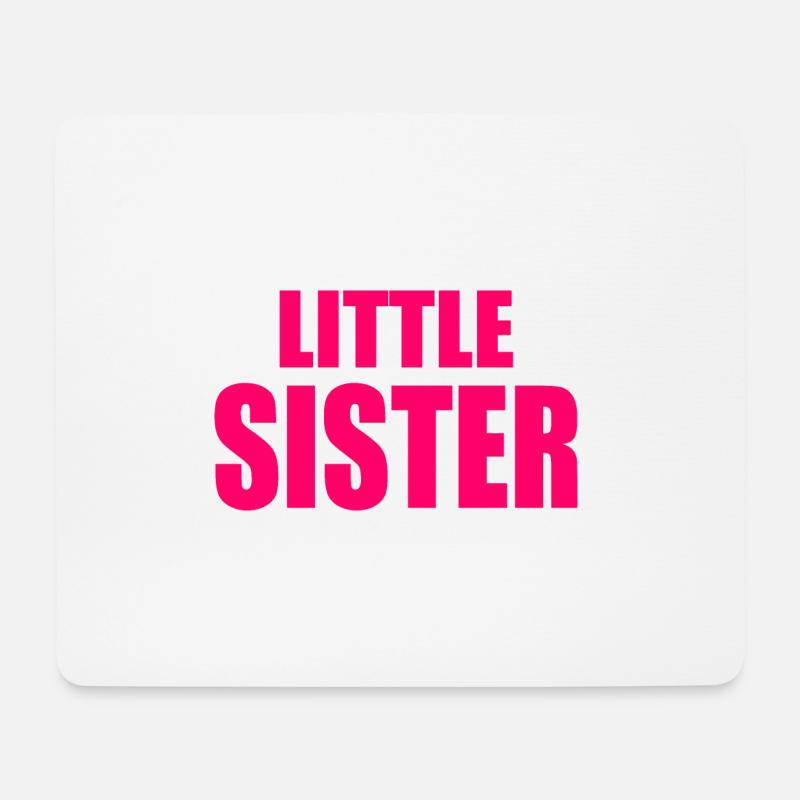 Little sister - Mousepad (Querformat) - Weiß