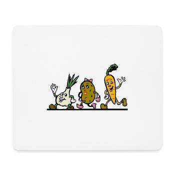 Gemüse - Mousepad (Querformat) - Weiß - Vorne