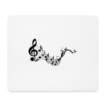Musik Noten Fluss Geschenk Idee Musiker - Mousepad (Querformat) - Weiß - Vorne