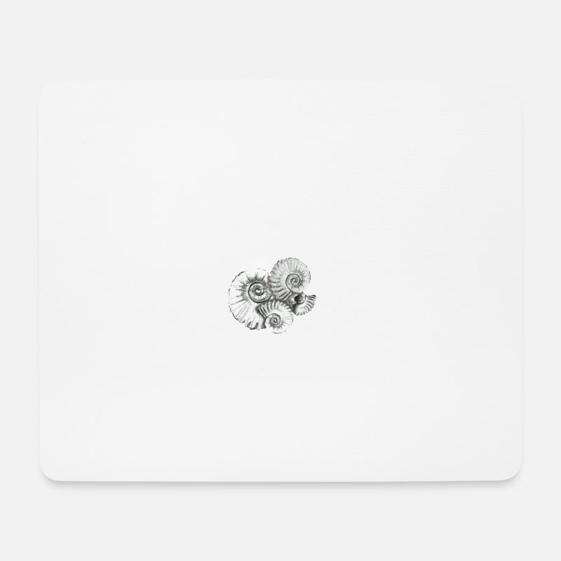 Ammoniten - Mousepad (Querformat) - Weiß