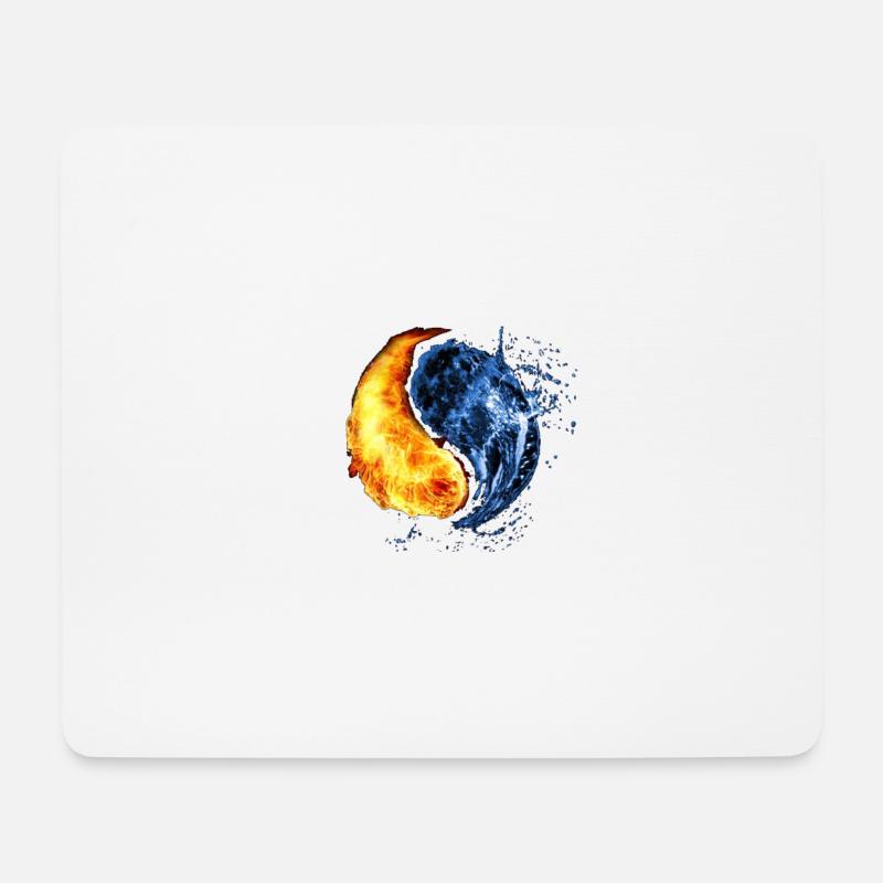 Ying Yang Simbol - Mouse Pad (horizontal) - white