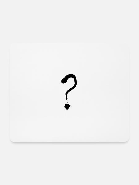 Fragezeichen - Mousepad (Querformat) - Weiß