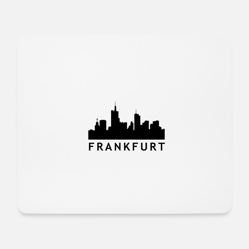 Frankfurt Skyline - Mousepad (Querformat) - Weiß