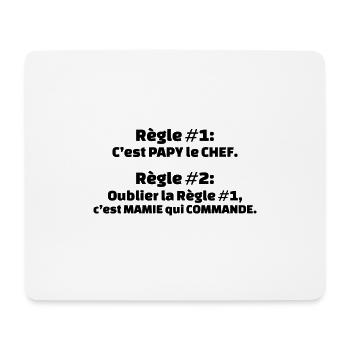 Regel 1 Es ist Opa der Chef Regel 2 Vergiss Regel 1 - Mousepad (Querformat) - Weiß - Vorne