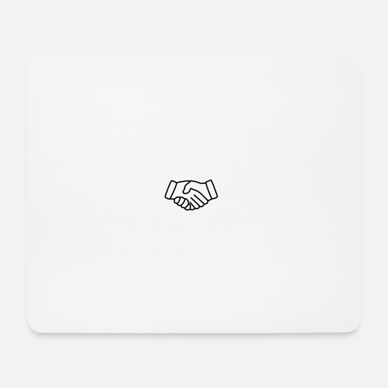 Handschlag - Mousepad (Querformat) - Weiß