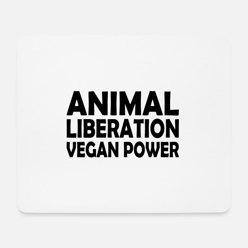 animal liberation Vegan power - Mousepad (Querformat) - Weiß