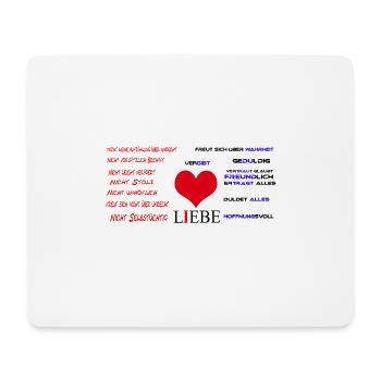 Liebe einfach erklärt - Mousepad (Querformat) - Weiß - Vorne