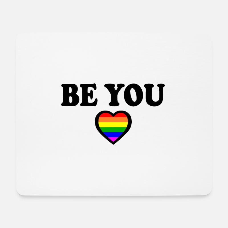 Be you - Mousepad (Querformat) - Weiß
