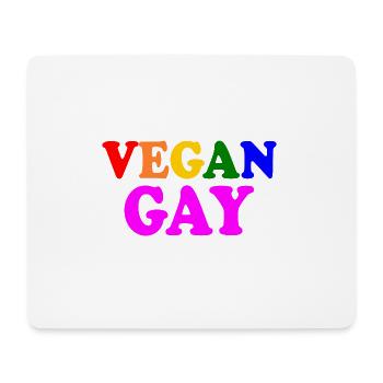 Vegan gay - Mousepad (Querformat) - Weiß - Vorne