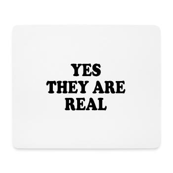 yes they are real - Mousepad (Querformat) - Weiß - Vorne