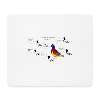 Trau dich anders zu sein - Mousepad (Querformat) - Weiß - Vorne