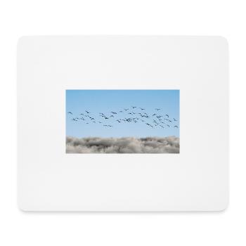 Über den Wolken Vögel - Mousepad (Querformat) - Weiß - Vorne