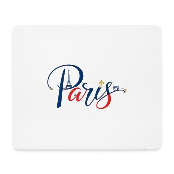 Le souvenir authentique de Paris - Tapis de souris (format paysage) - blanc - Devant
