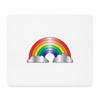 Regenbogen - Mousepad (Querformat) - Weiß - Vorne