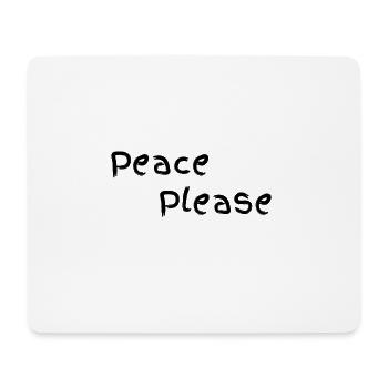Peace please - Tapis de souris (format paysage) - blanc - Devant