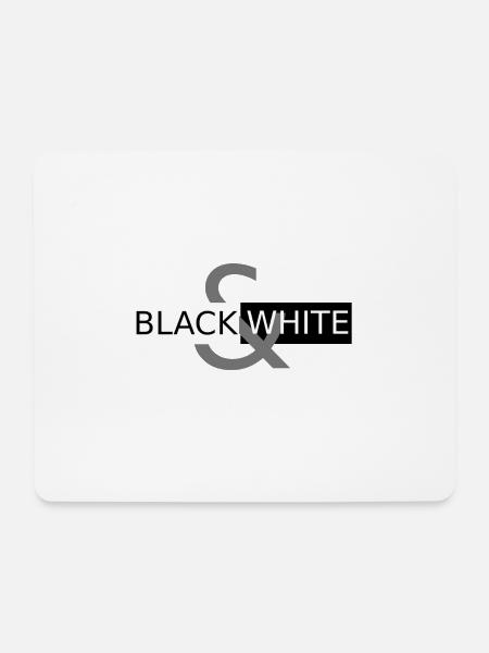 Black&White - Mousepad (Querformat) - Weiß
