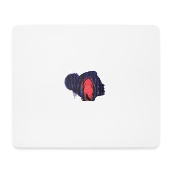 Schoene Nacht Frau mit Wolf - Mousepad (Querformat) - Weiß - Vorne