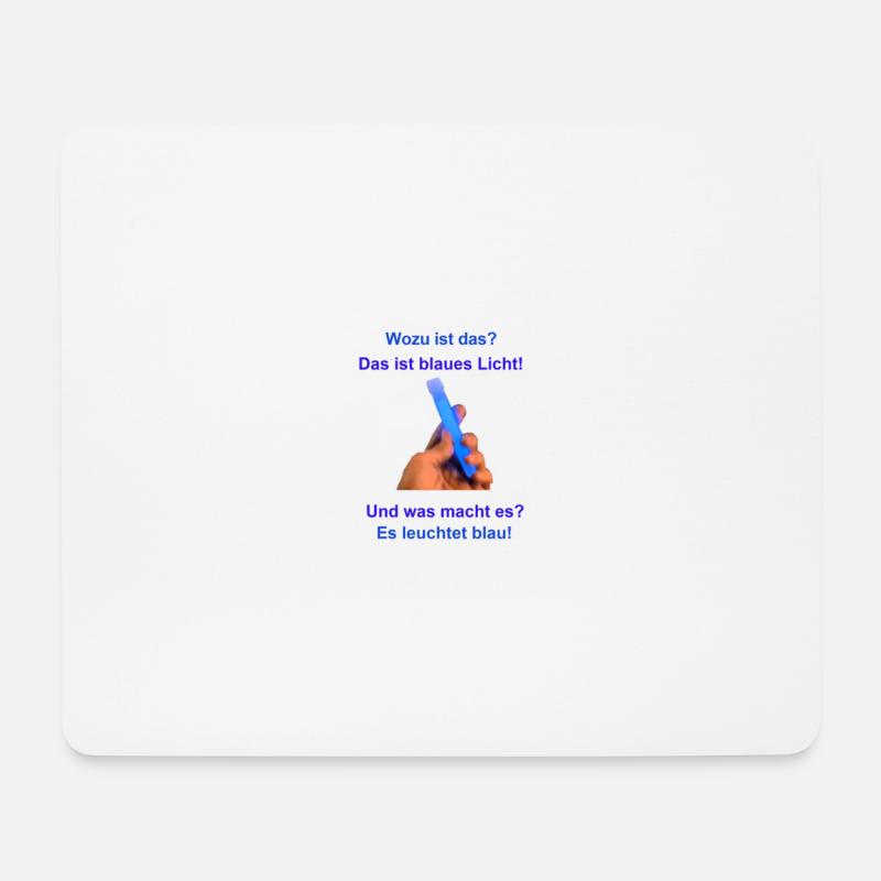 Blaues Licht - Mousepad (Querformat) - Weiß