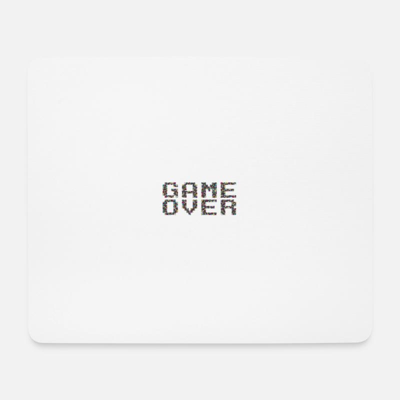 GameOver - Mousepad (Querformat) - Weiß