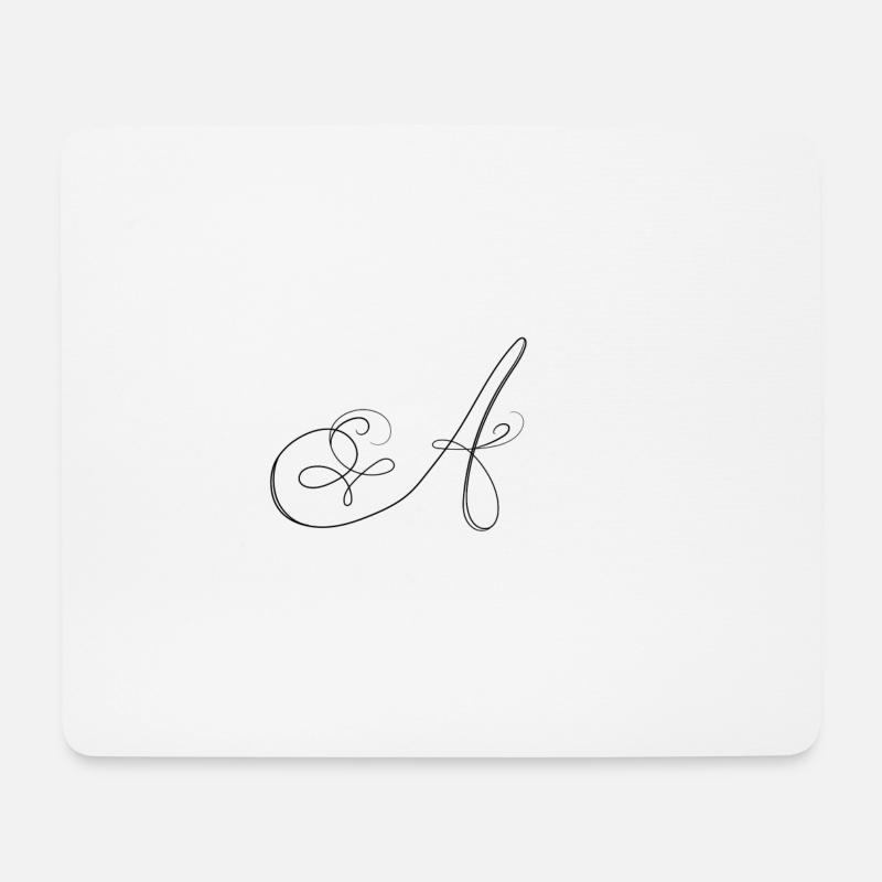 A, Buchstabe, Buchstabe A - Mousepad (Querformat) - Weiß