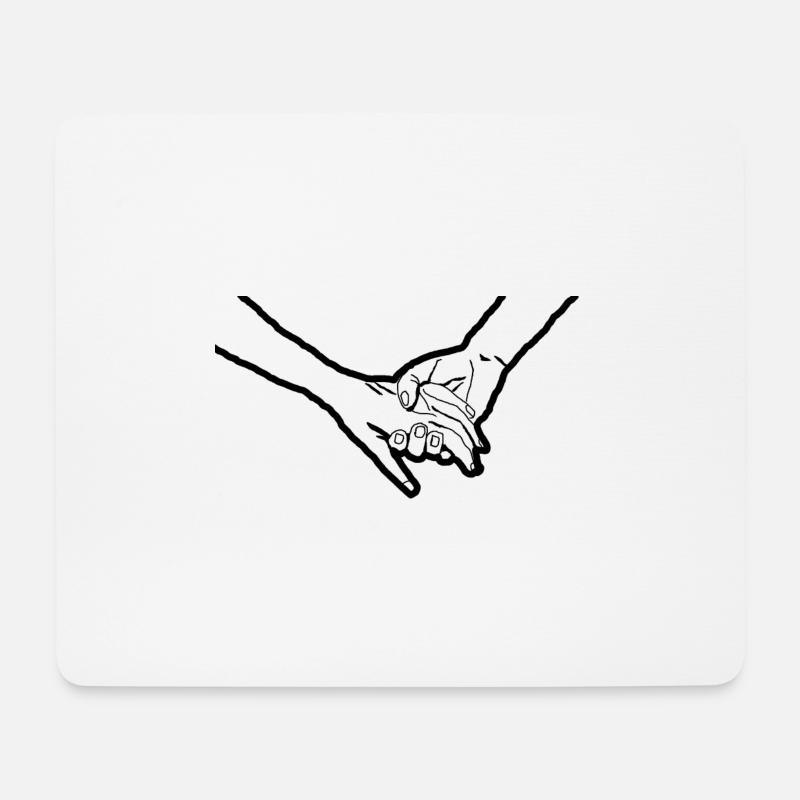 Händchen halten Hand Hände - Mousepad (Querformat) - Weiß