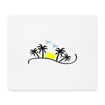 sunset birds - Mousepad (Querformat) - Weiß - Vorne