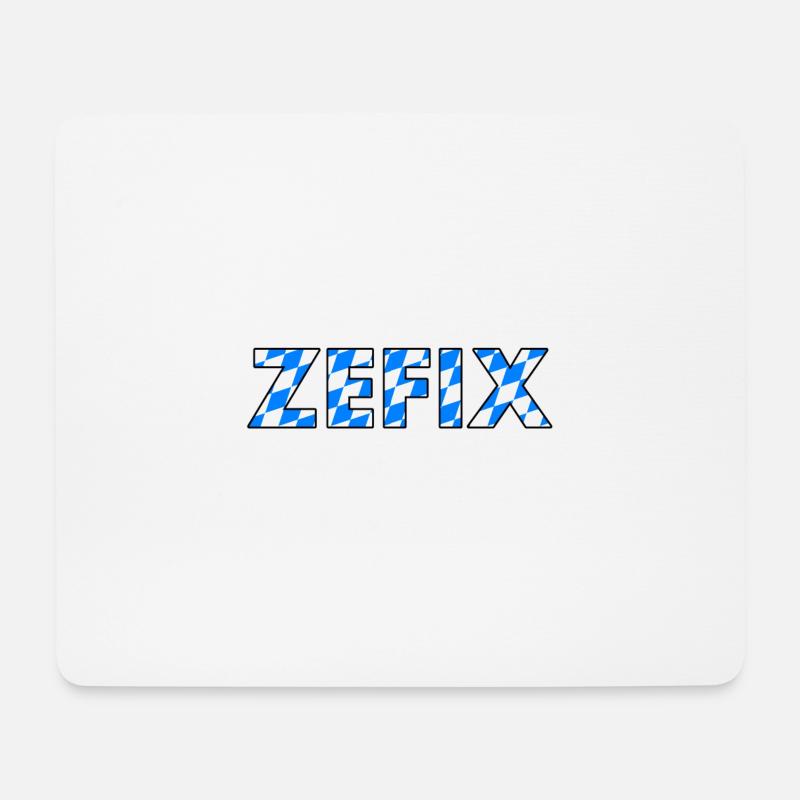 ZEFIX Bayernstyle / Bayrischer Lifestyle - Mousepad (Querformat) - Weiß