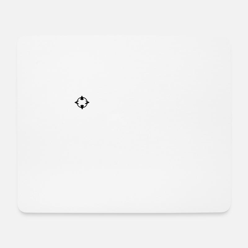 Kompass schwarz Geschenk - Mousepad (Querformat) - Weiß