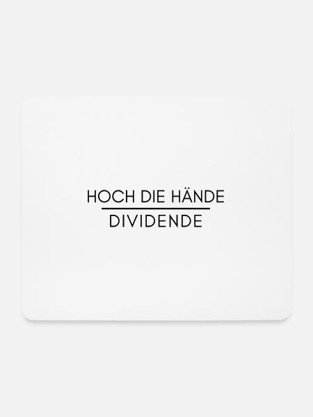 Aktien Börse Dividende Spruch - Mousepad (Querformat) - Weiß