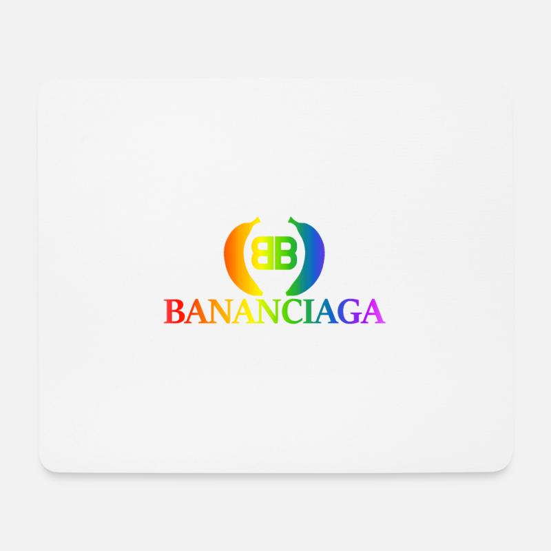Bananciaga color - Mousepad (Querformat) - Weiß
