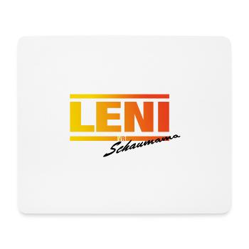 LENI Schaumama Schwarze Schrift - Mousepad (Querformat) - Weiß - Vorne