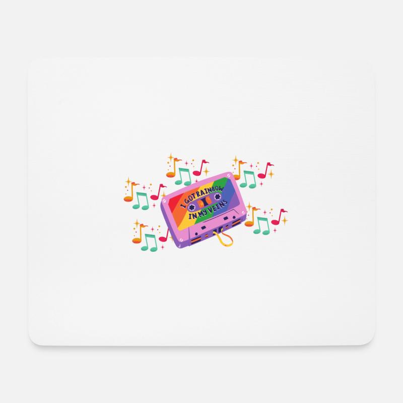 Regenbogen in meinem Kopf - Mousepad (Querformat) - Weiß