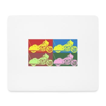 Motorcycle Biker - Mouse Pad (horizontal) - white - Front