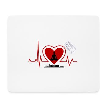 Herzschlag Bangkok - Bangkok Liebhaber stadt - Mousepad (Querformat) - Weiß - Vorne