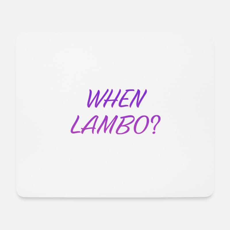 WENN LAMBO LILA - Mousepad (Querformat) - Weiß