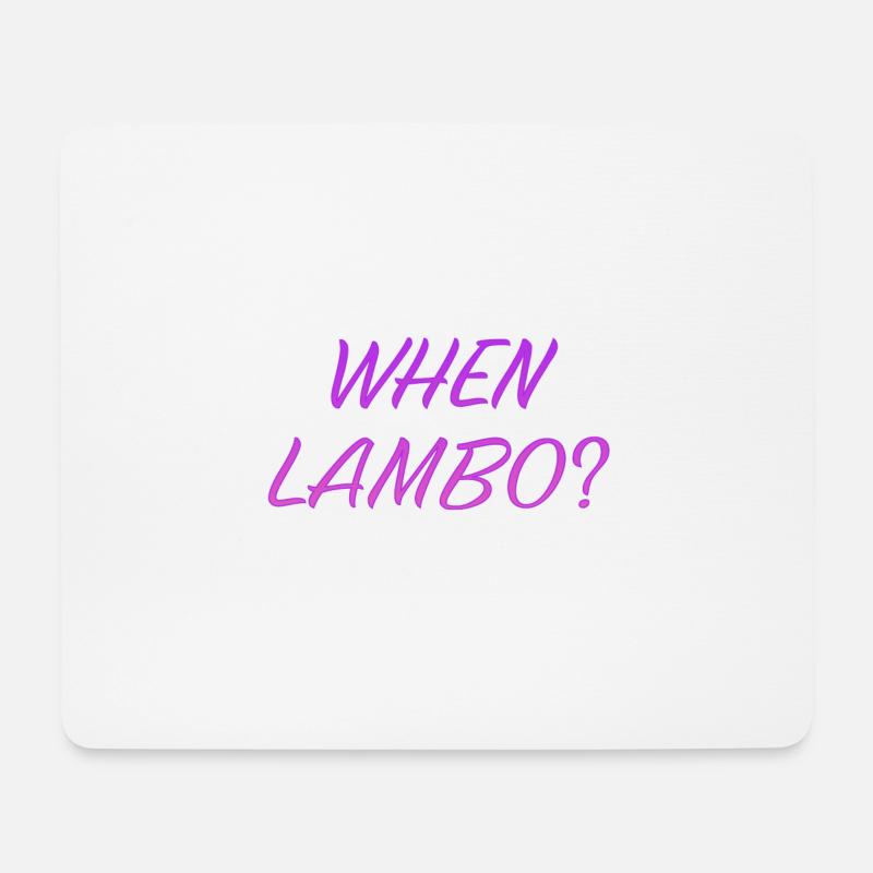 WENN LAMBO FUSHIA - Mousepad (Querformat) - Weiß