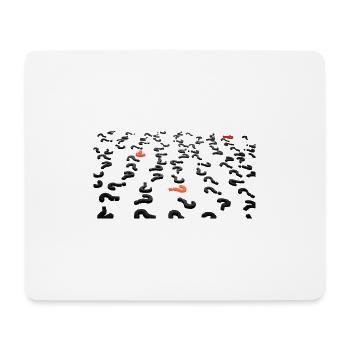 Fragezeichen/Question Mark - Mousepad (Querformat) - Weiß - Vorne