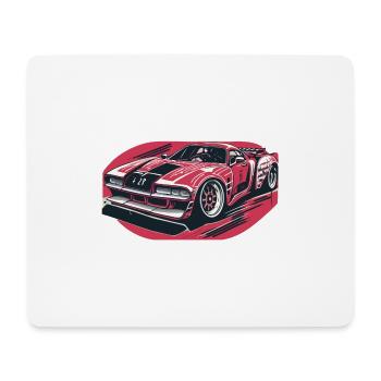 Racecar all Red - Mouse Pad (horizontal) - white - Front